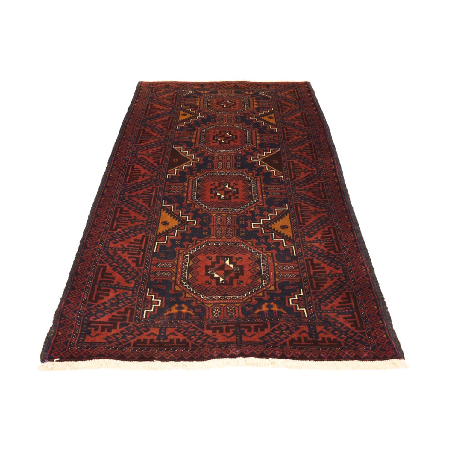 Alfombra de pasillo Alfombra Belutsch - 198 x 98 cm - rojo oscuro