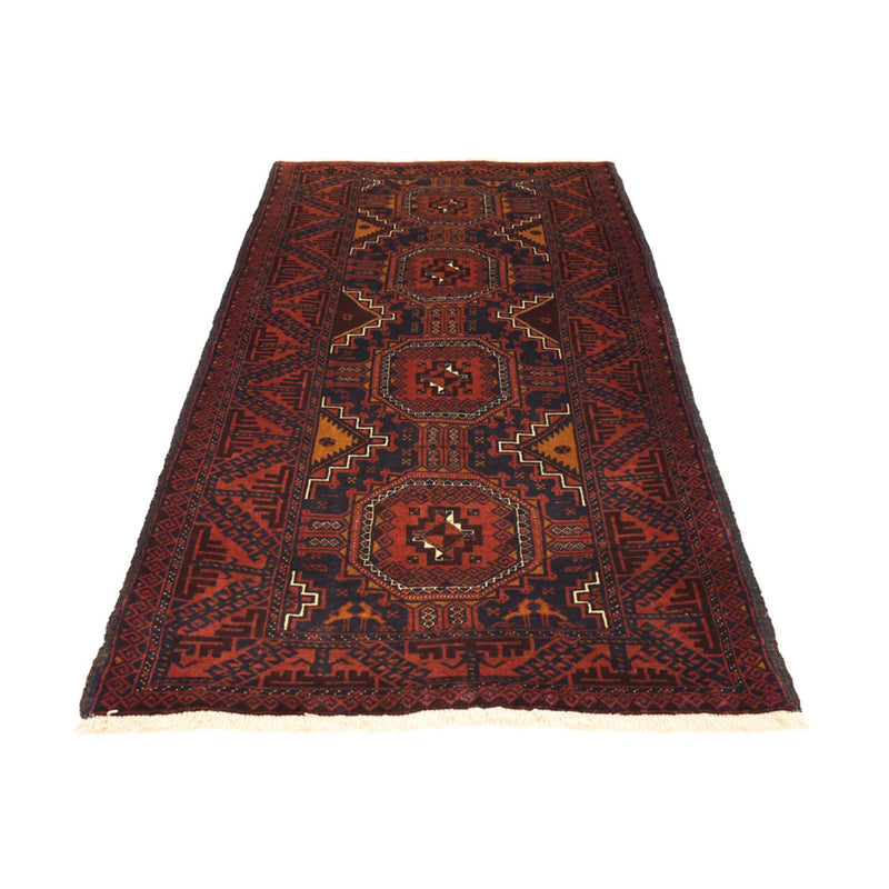 Alfombra de pasillo Alfombra Belutsch - 198 x 98 cm - rojo oscuro