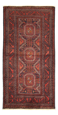 Alfombra de pasillo Alfombra Belutsch - 194 x 98 cm - rojo oscuro
