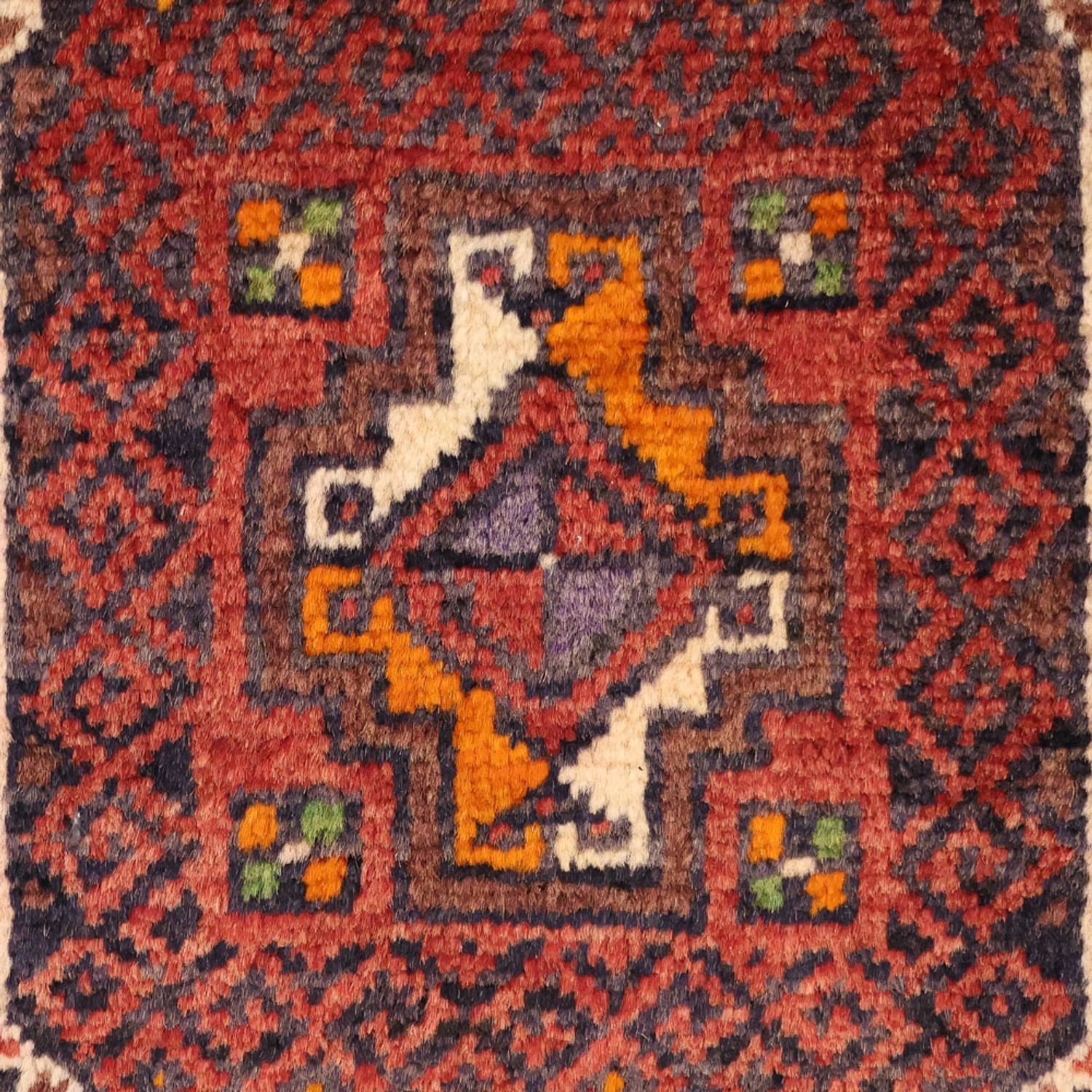 Alfombra de pasillo Alfombra Belutsch - 194 x 98 cm - rojo oscuro