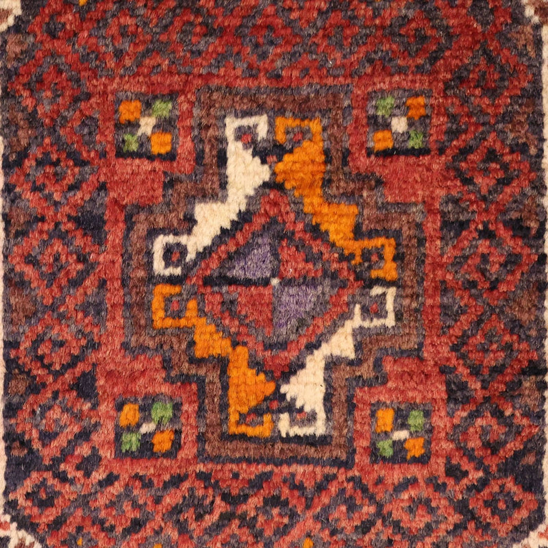 Alfombra de pasillo Alfombra Belutsch - 194 x 98 cm - rojo oscuro