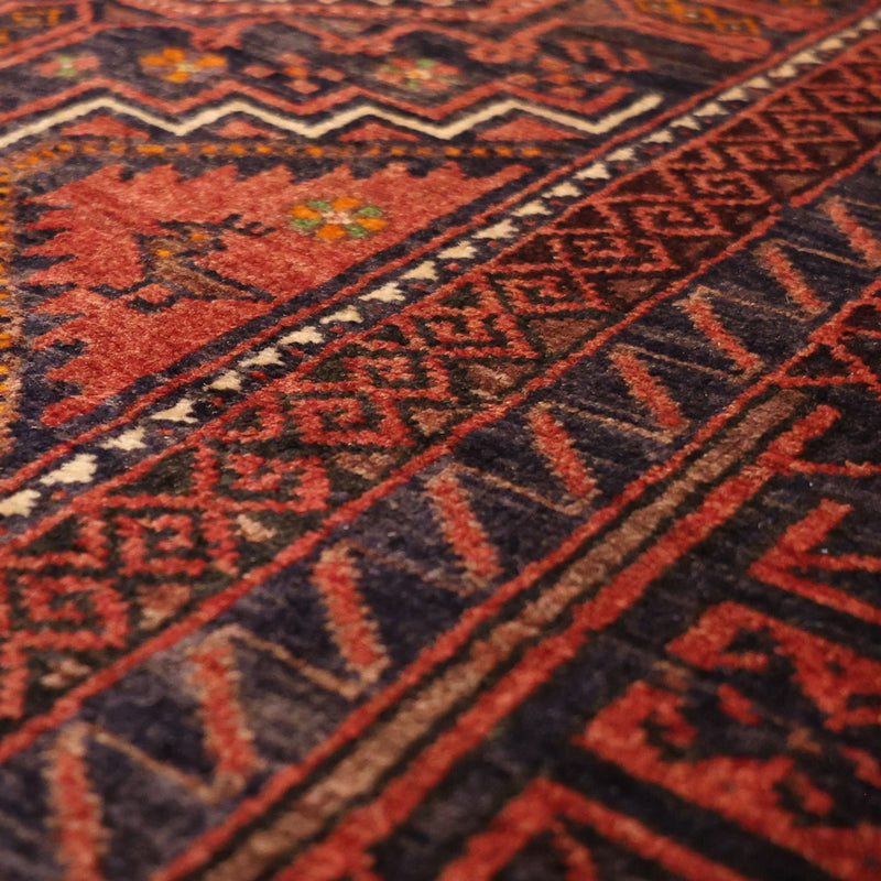 Alfombra de pasillo Alfombra Belutsch - 194 x 98 cm - rojo oscuro