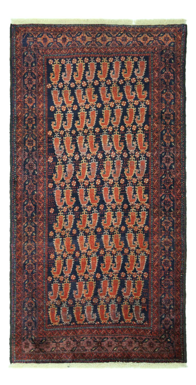 Alfombra de pasillo Alfombra Belutsch - 194 x 100 cm - rojo oscuro