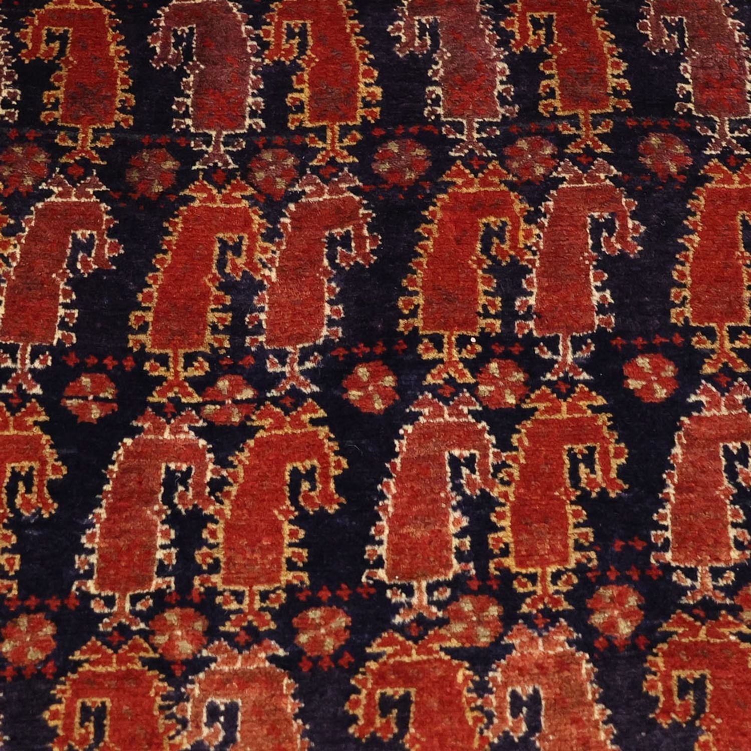 Alfombra de pasillo Alfombra Belutsch - 194 x 100 cm - rojo oscuro