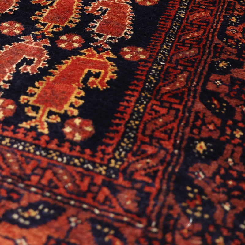 Alfombra de pasillo Alfombra Belutsch - 194 x 100 cm - rojo oscuro