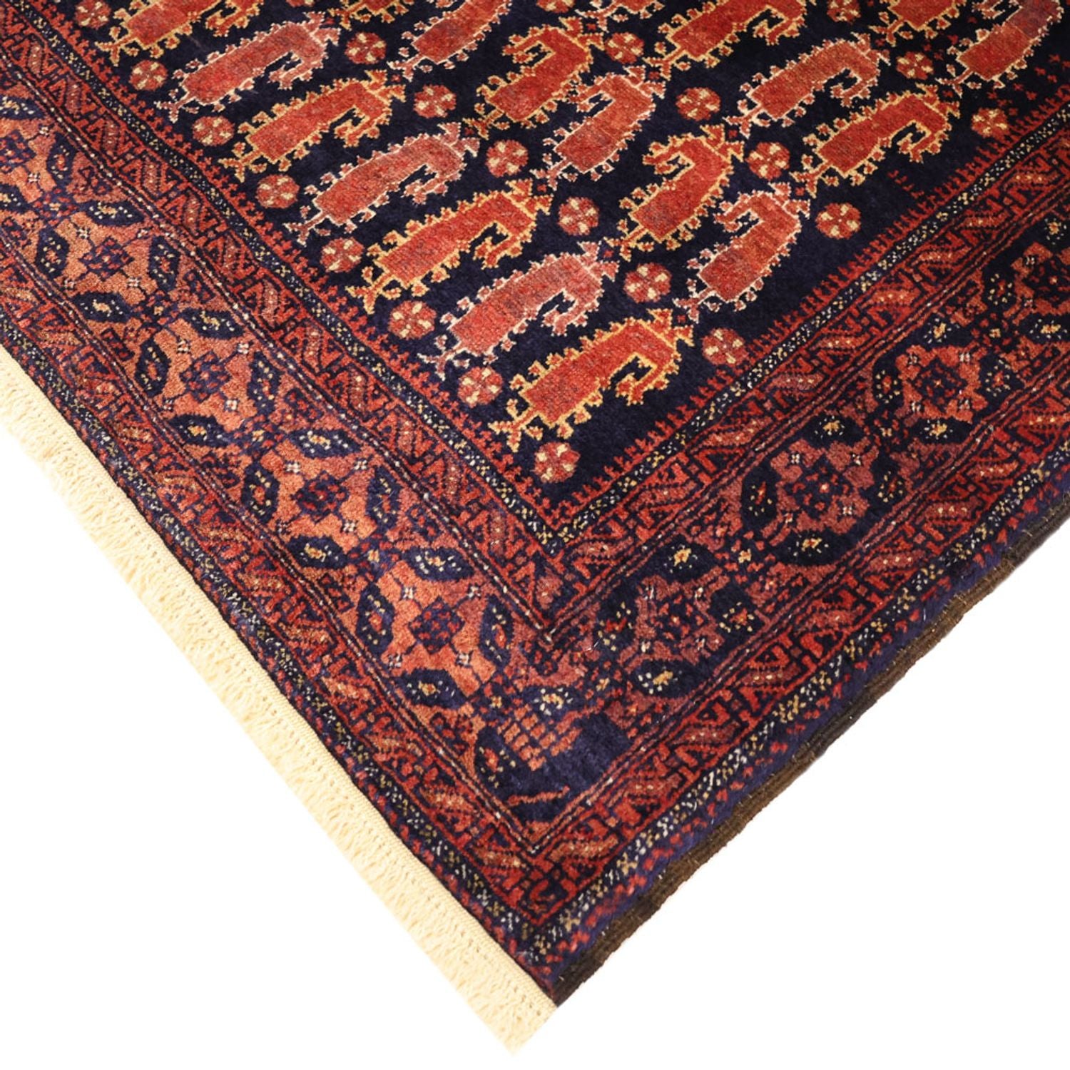 Alfombra de pasillo Alfombra Belutsch - 194 x 100 cm - rojo oscuro