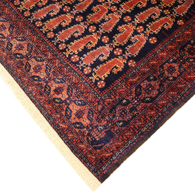 Alfombra de pasillo Alfombra Belutsch - 194 x 100 cm - rojo oscuro