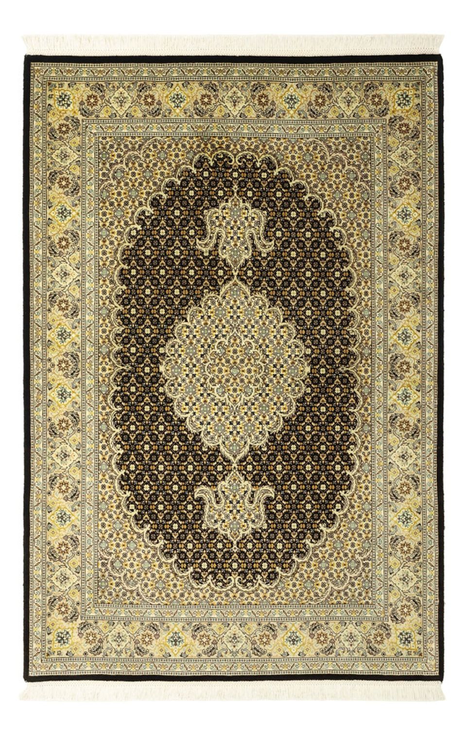 Alfombra Persa - Tabriz - Real - 148 x 100 cm - verde oliva