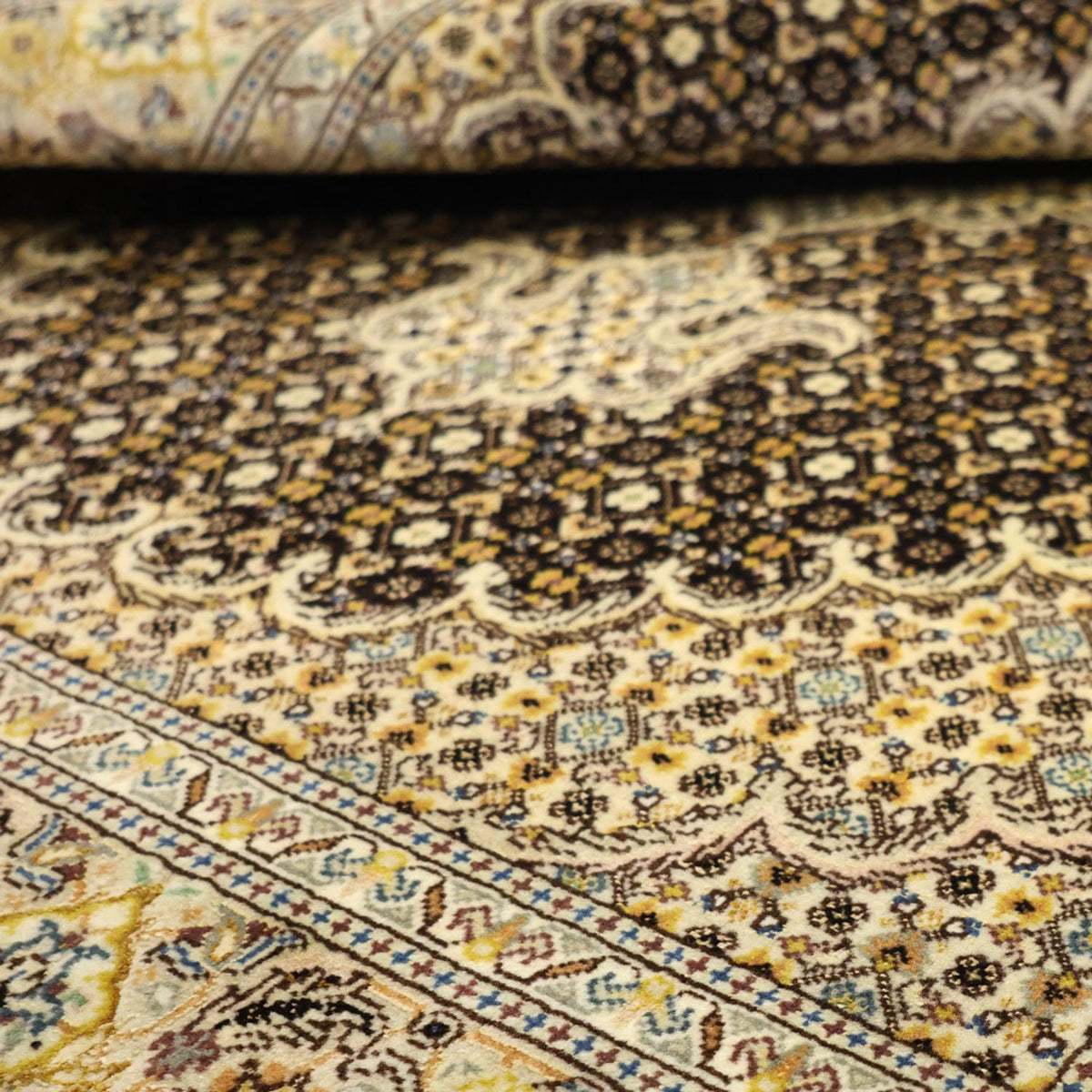 Alfombra Persa - Tabriz - Real - 148 x 100 cm - verde oliva