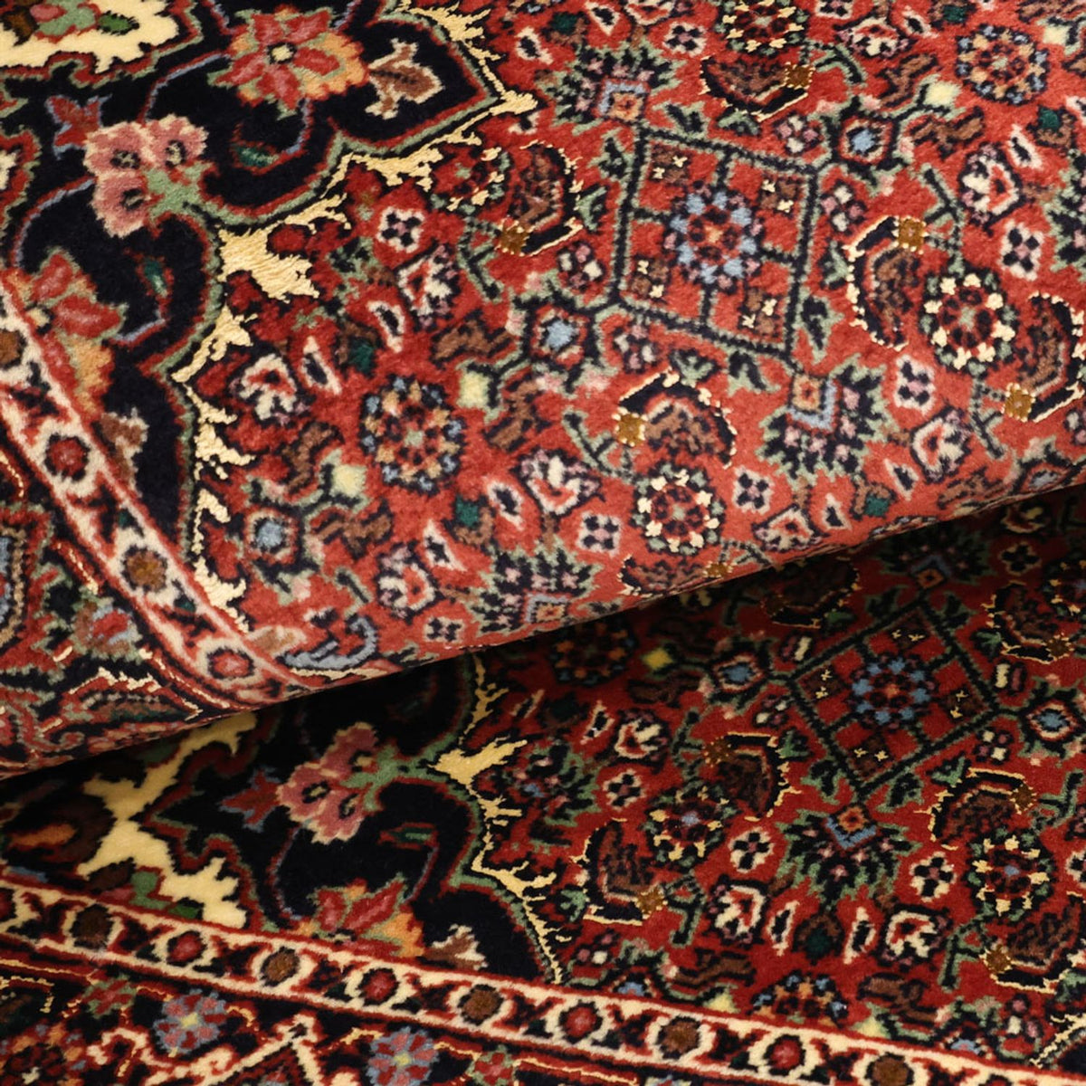 Alfombra persa - Bidjar - 137 x 69 cm - óxido