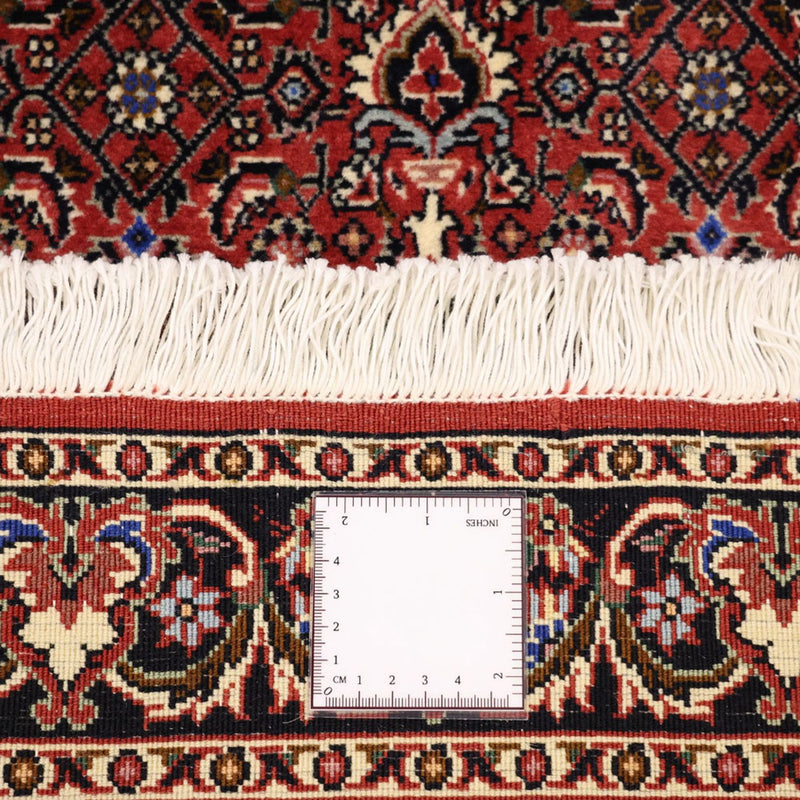 Alfombra persa - Bidjar - 144 x 73 cm - rojo oscuro