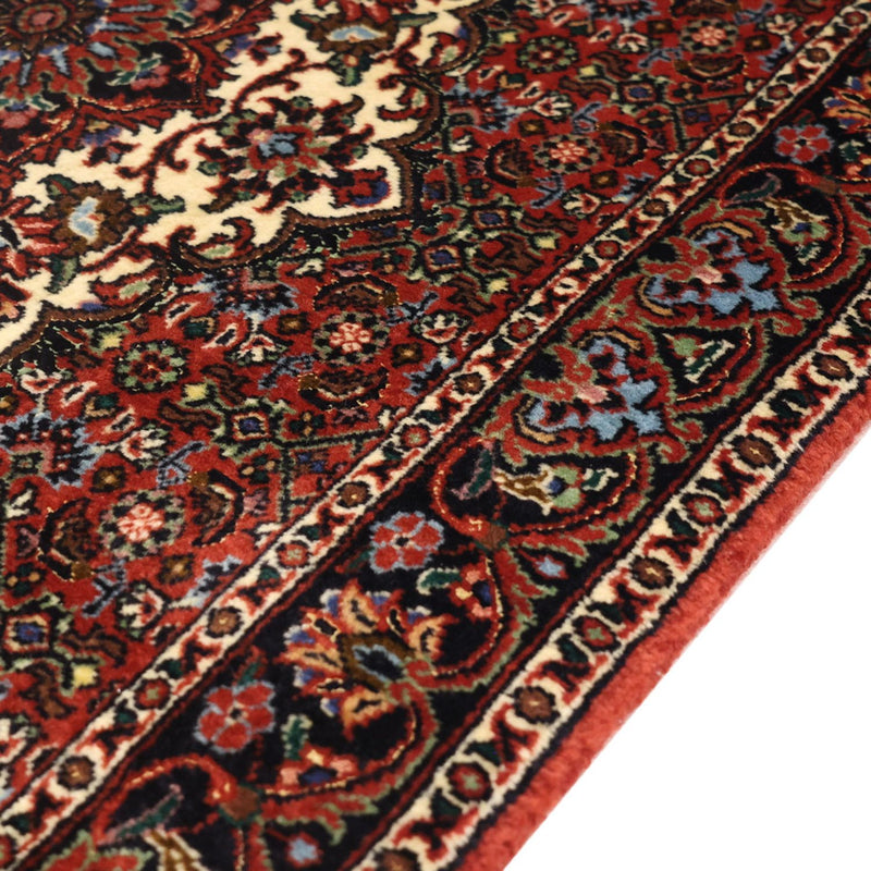 Alfombra persa - Bidjar - Real - 147 x 72 cm - rojo oscuro