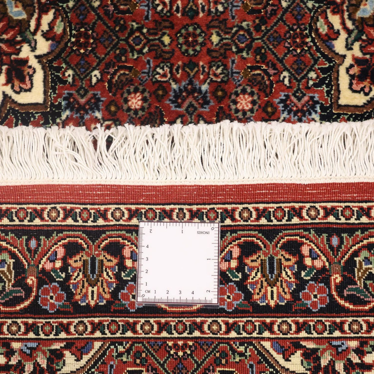 Alfombra persa - Bidjar - Real - 147 x 72 cm - rojo oscuro