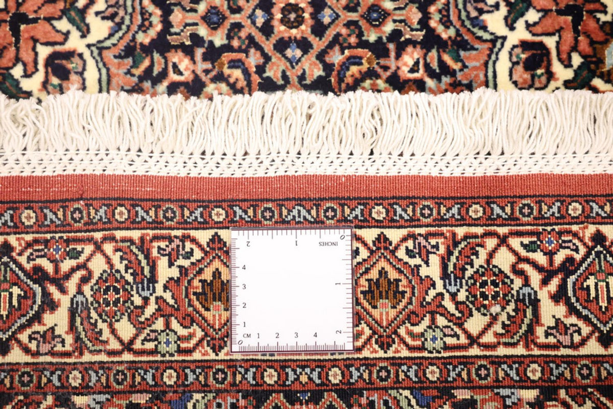 Alfombra persa - Bidjar - Real - 149 x 69 cm - rojo oscuro