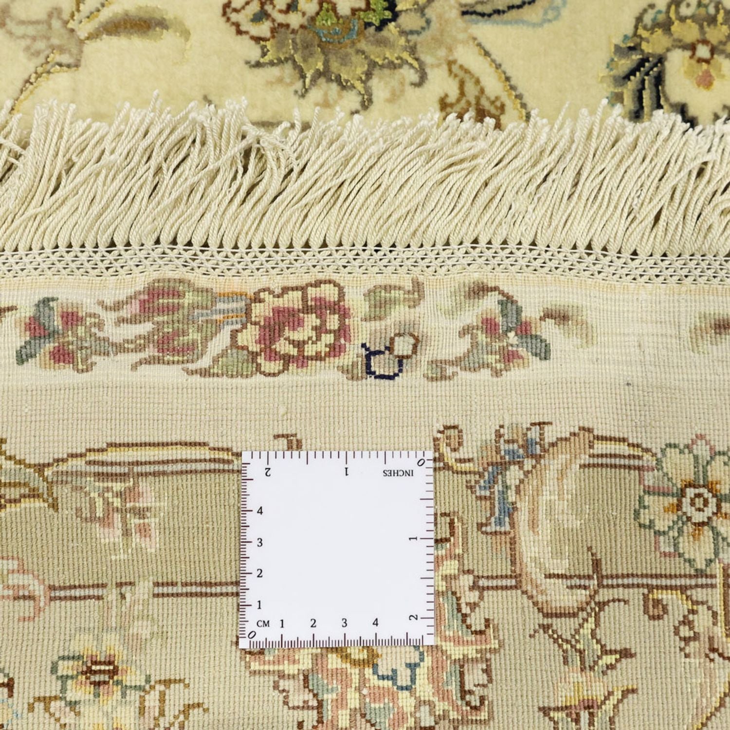 Alfombra Persa - Tabriz - Prima - Urdimbre de seda - 206 x 145 cm - beige