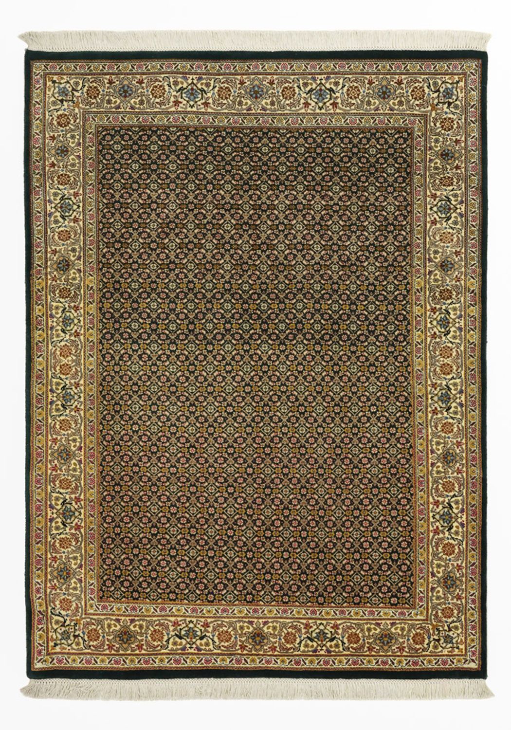 Alfombra Persa - Tabriz - Real - 144 x 106 cm - verde oliva