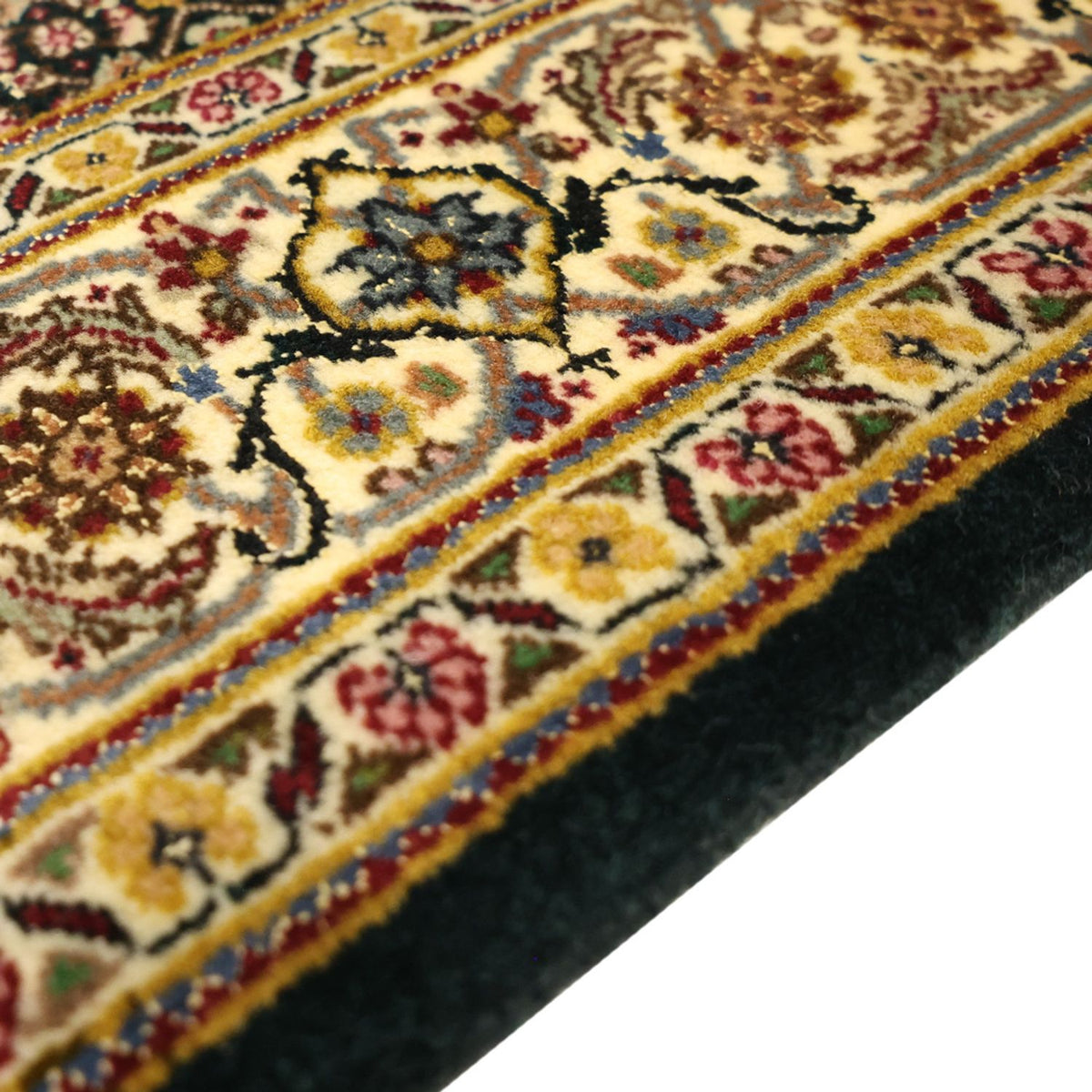 Alfombra Persa - Tabriz - Real - 144 x 106 cm - verde oliva