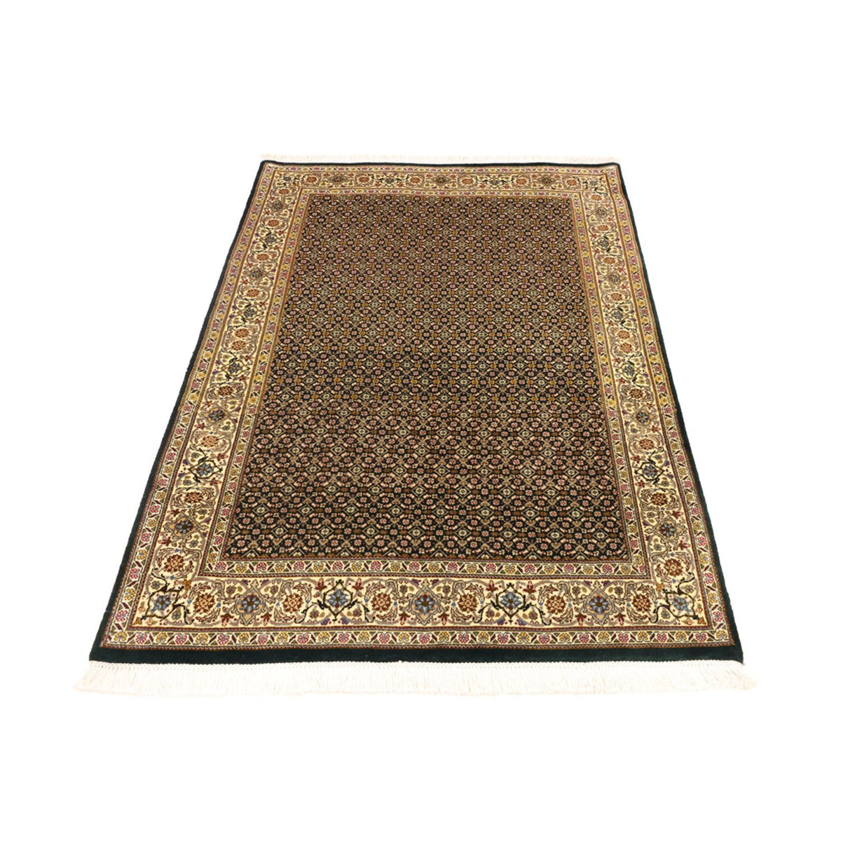 Alfombra Persa - Tabriz - Real - 144 x 106 cm - verde oliva