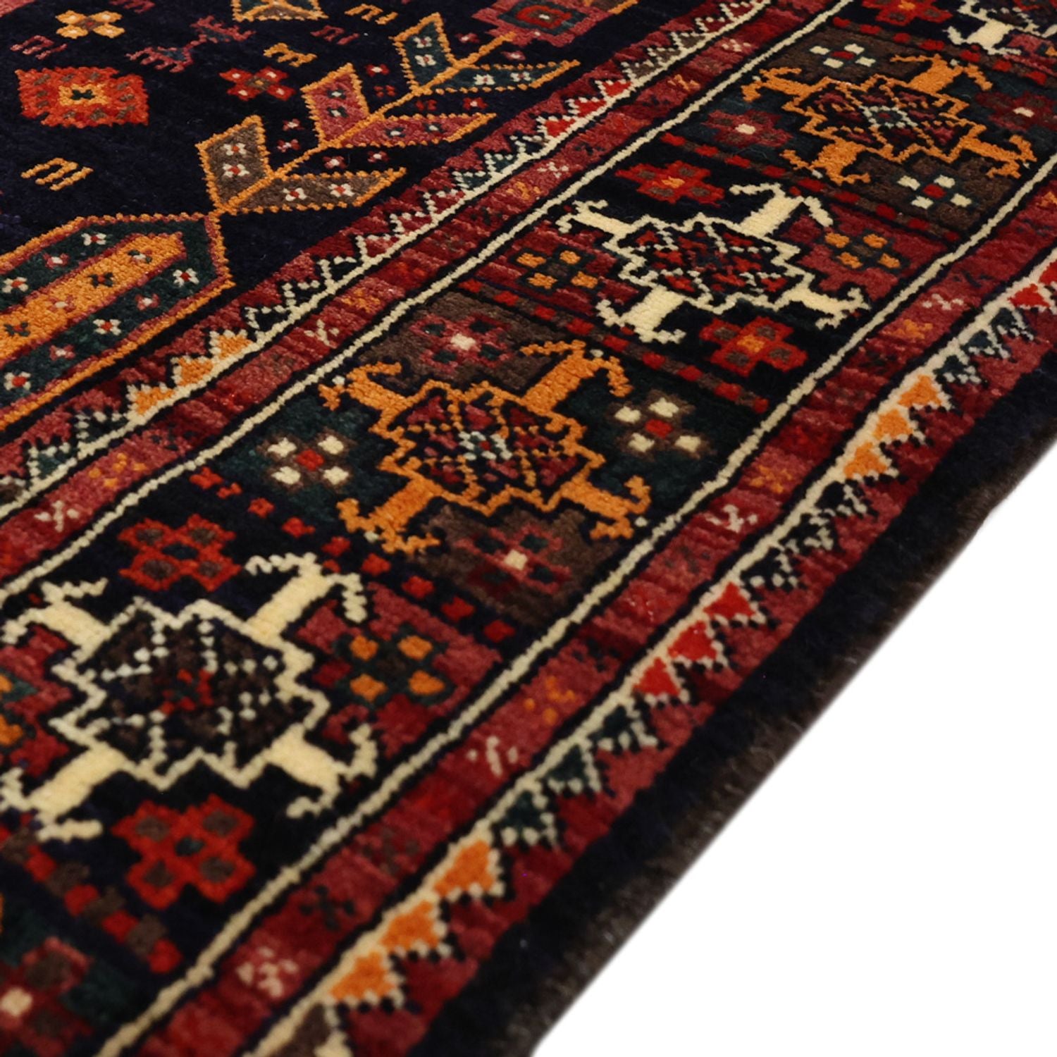 Alfombra de pasillo Alfombra Belutsch - 251 x 128 cm - rojo oscuro