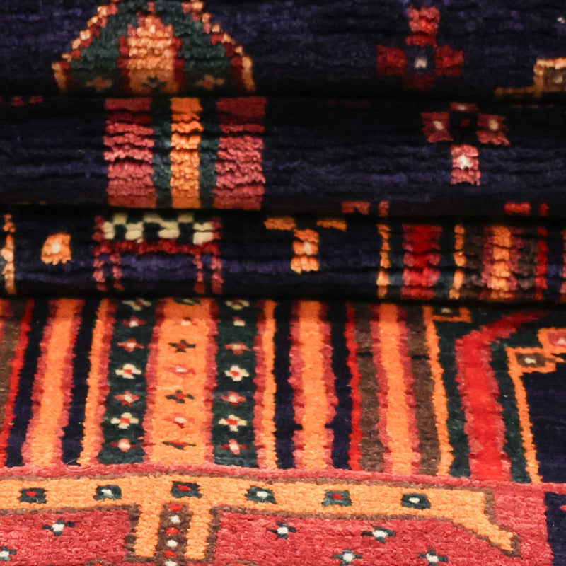 Alfombra de pasillo Alfombra Belutsch - 251 x 128 cm - rojo oscuro