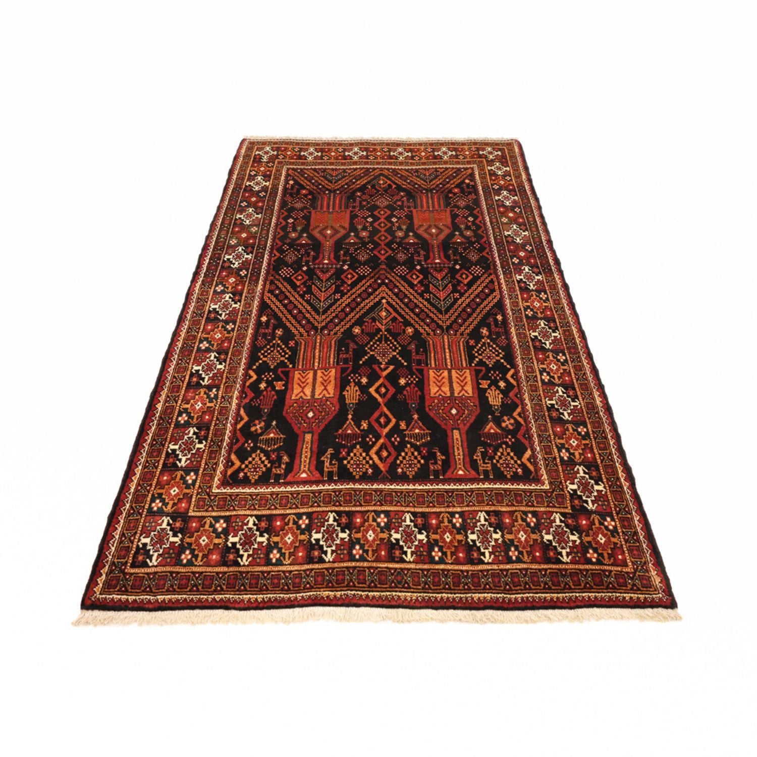 Alfombra Belutsch - 219 x 119 cm - rojo oscuro
