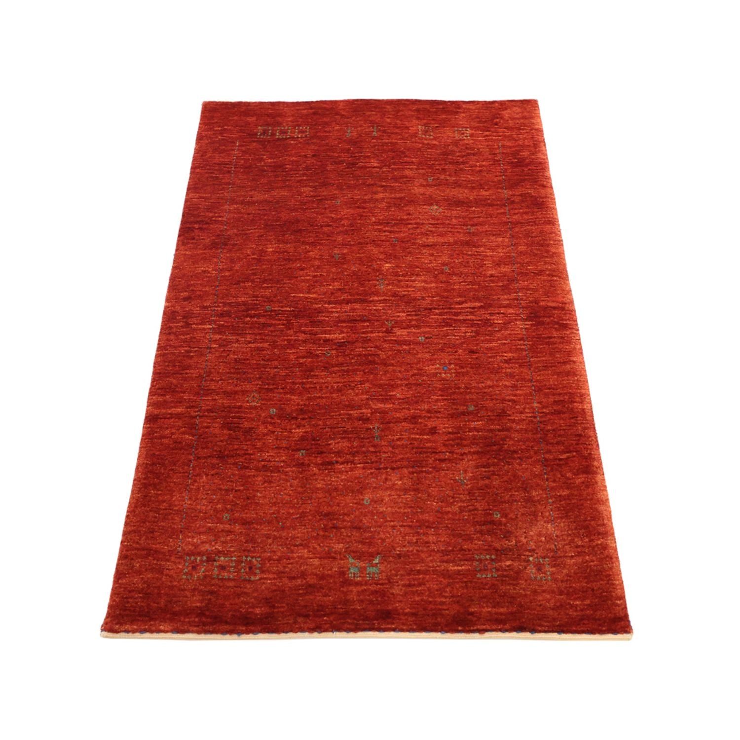 Alfombra Gabbeh - Persa Kashkuli - 127 x 78 cm - naranja