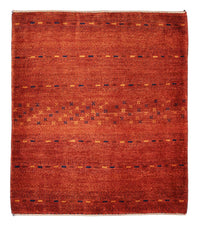 Alfombra Gabbeh - Persa Kashkuli cuadrado  - 111 x 101 cm - rojo oscuro