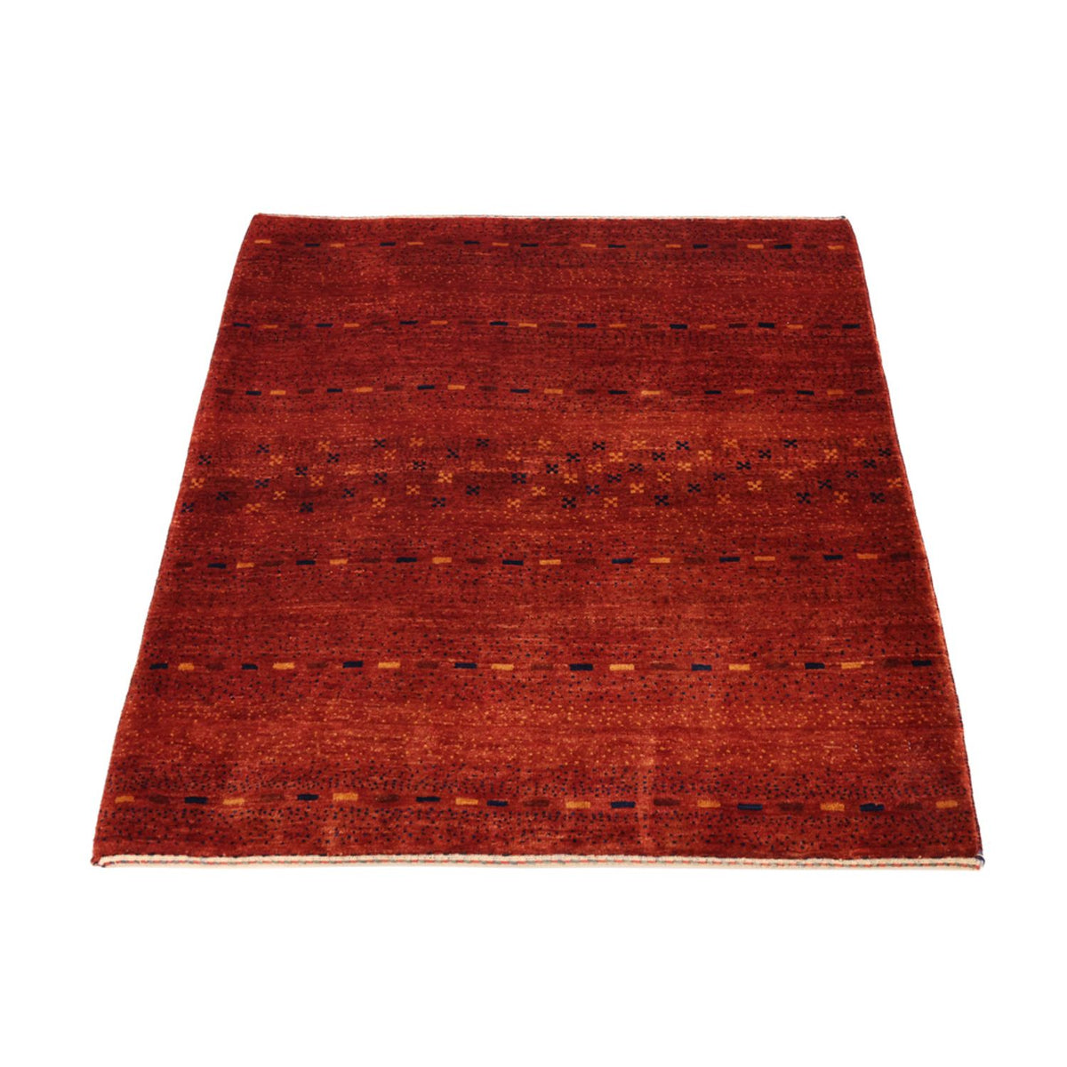 Alfombra Gabbeh - Persa Kashkuli cuadrado  - 111 x 101 cm - rojo oscuro