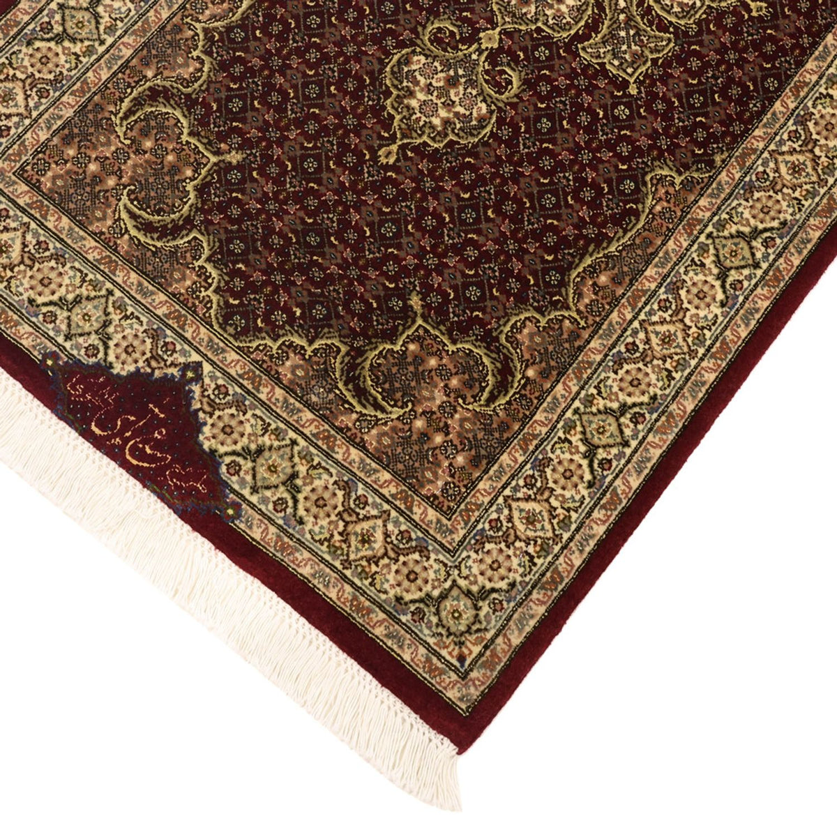 Alfombra Persa - Tabriz - Real - Real - 112 x 59 cm - beige oscuro