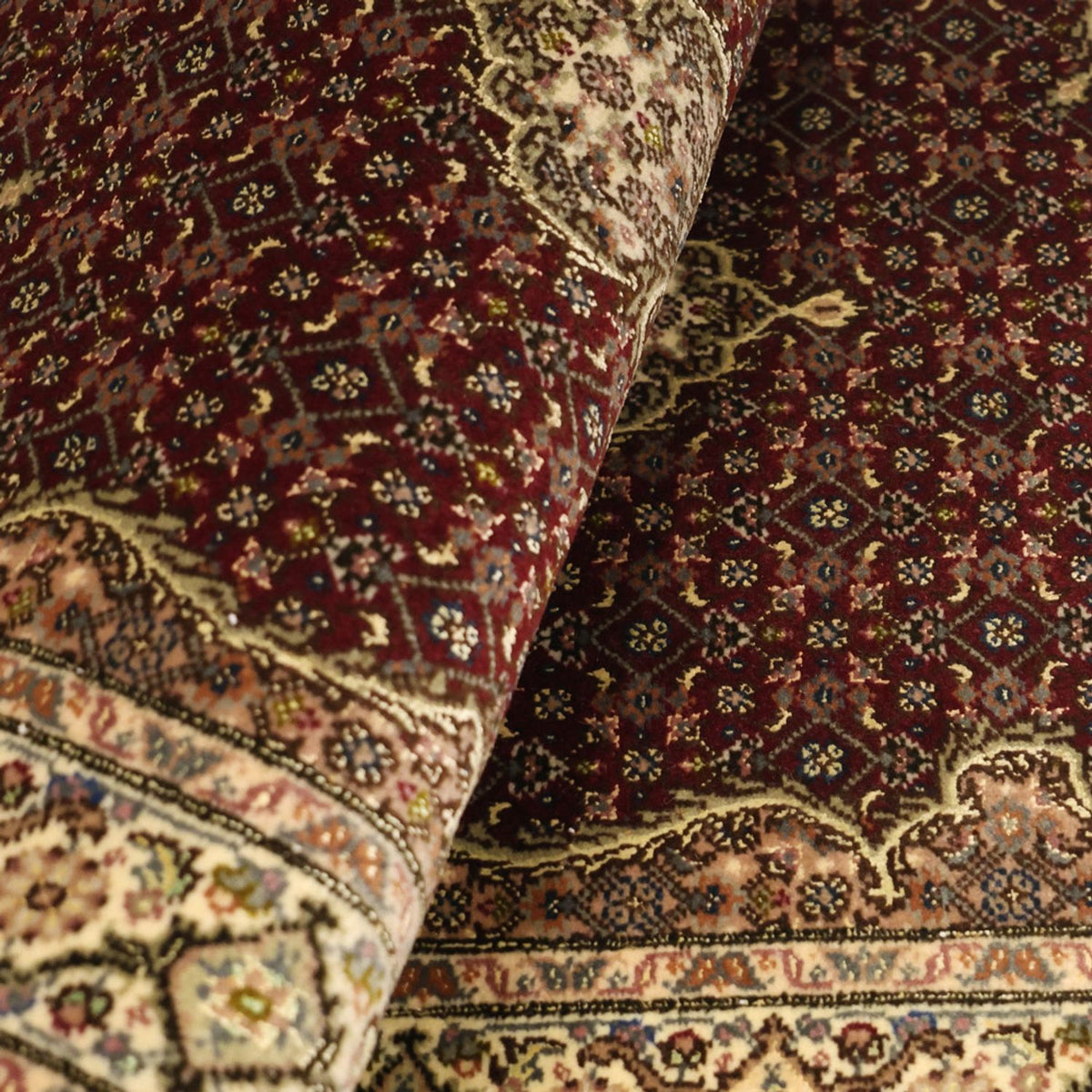 Alfombra Persa - Tabriz - Real - Real - 111 x 57 cm - beige oscuro