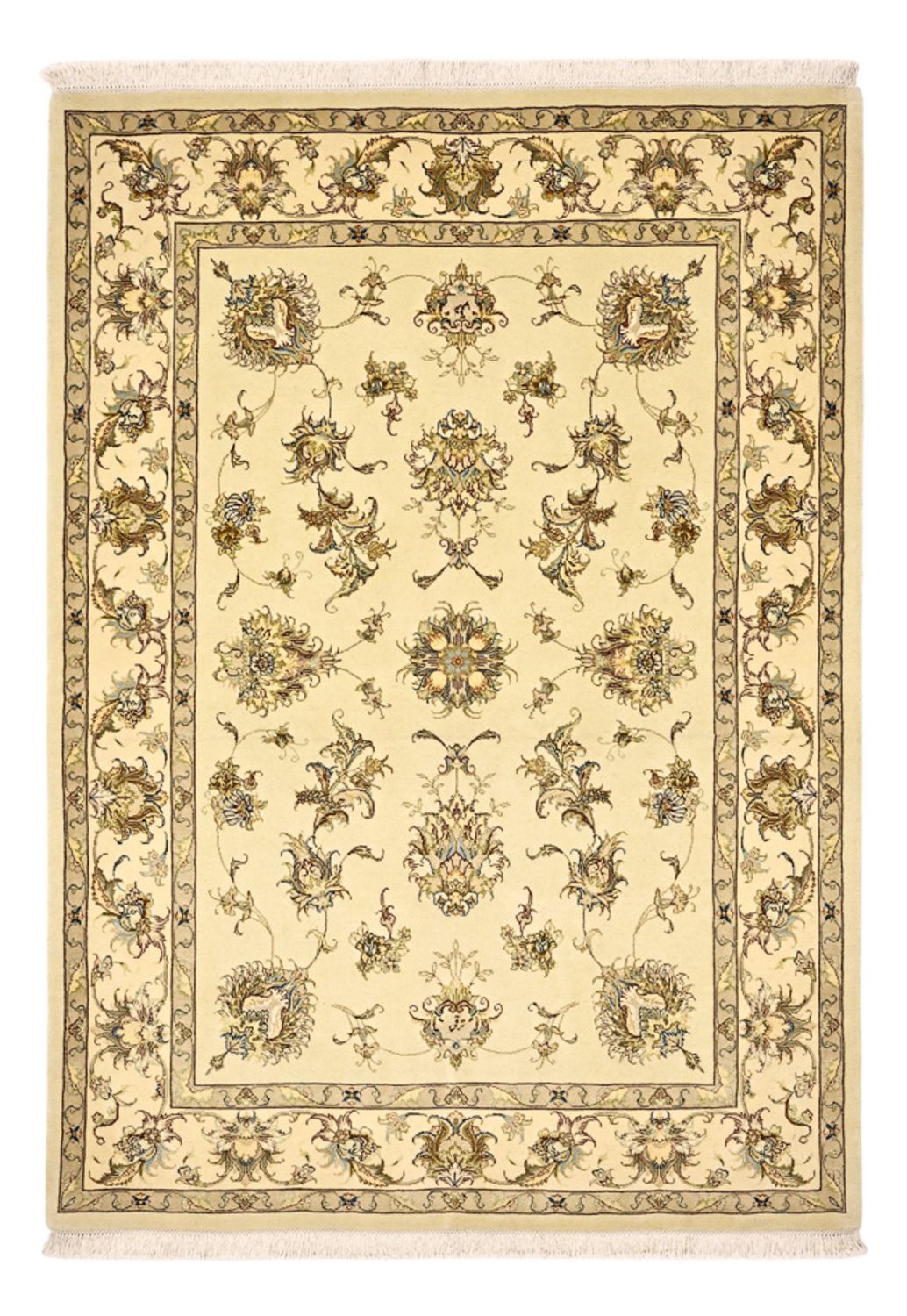 Alfombra persa - Tabriz - Real - 203 x 145 cm - beige