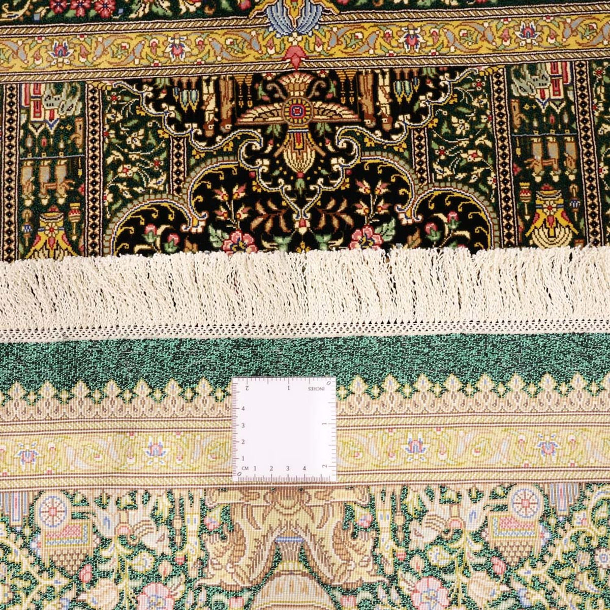 Alfombra persa - Ghom - Real - 156 x 99 cm - beige oscuro