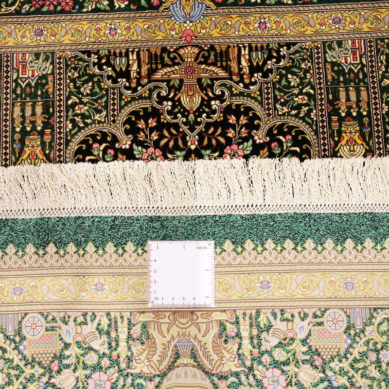Alfombra persa - Ghom - Real - 156 x 99 cm - beige oscuro