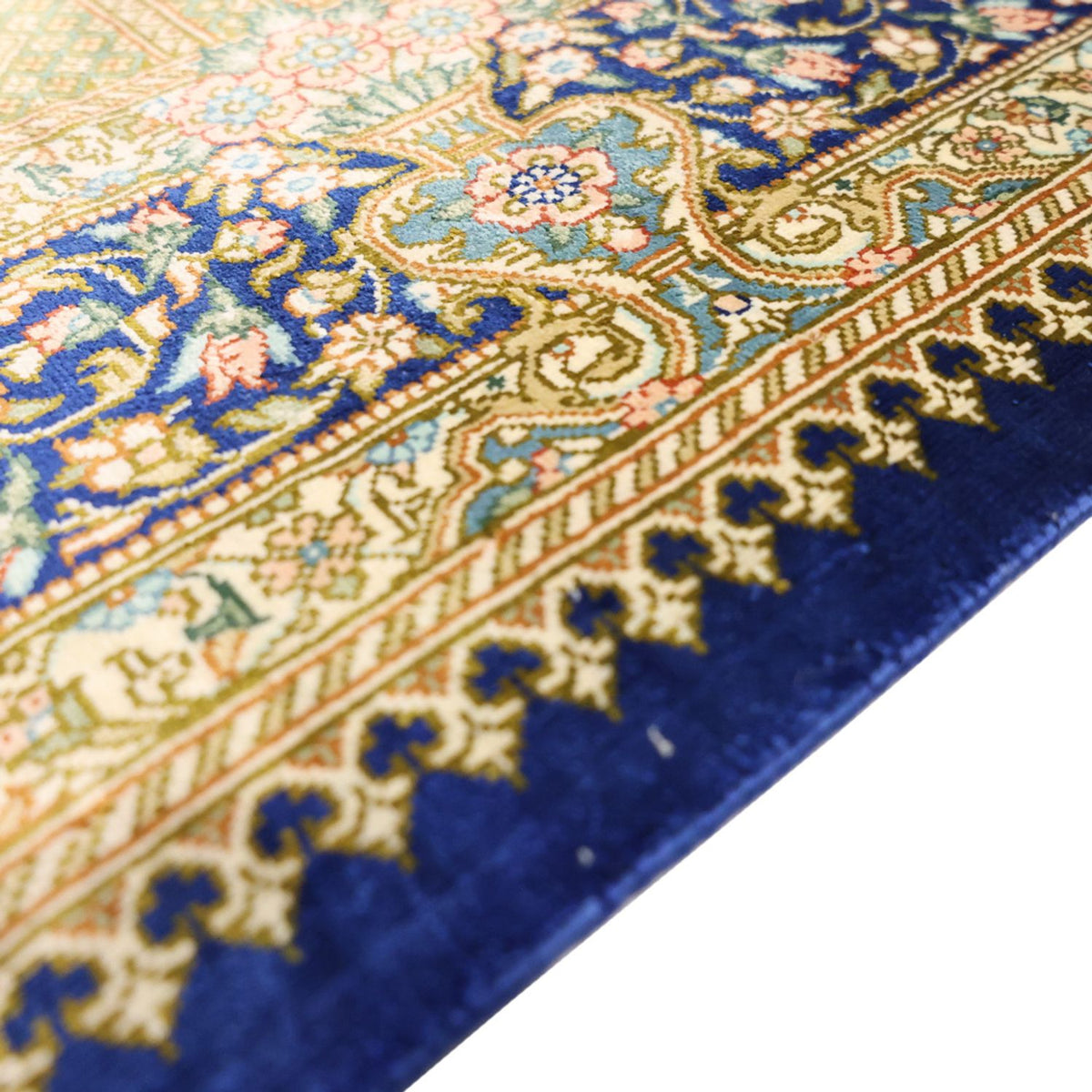 Alfombra persa - Ghom - Real - 126 x 76 cm - multicolor