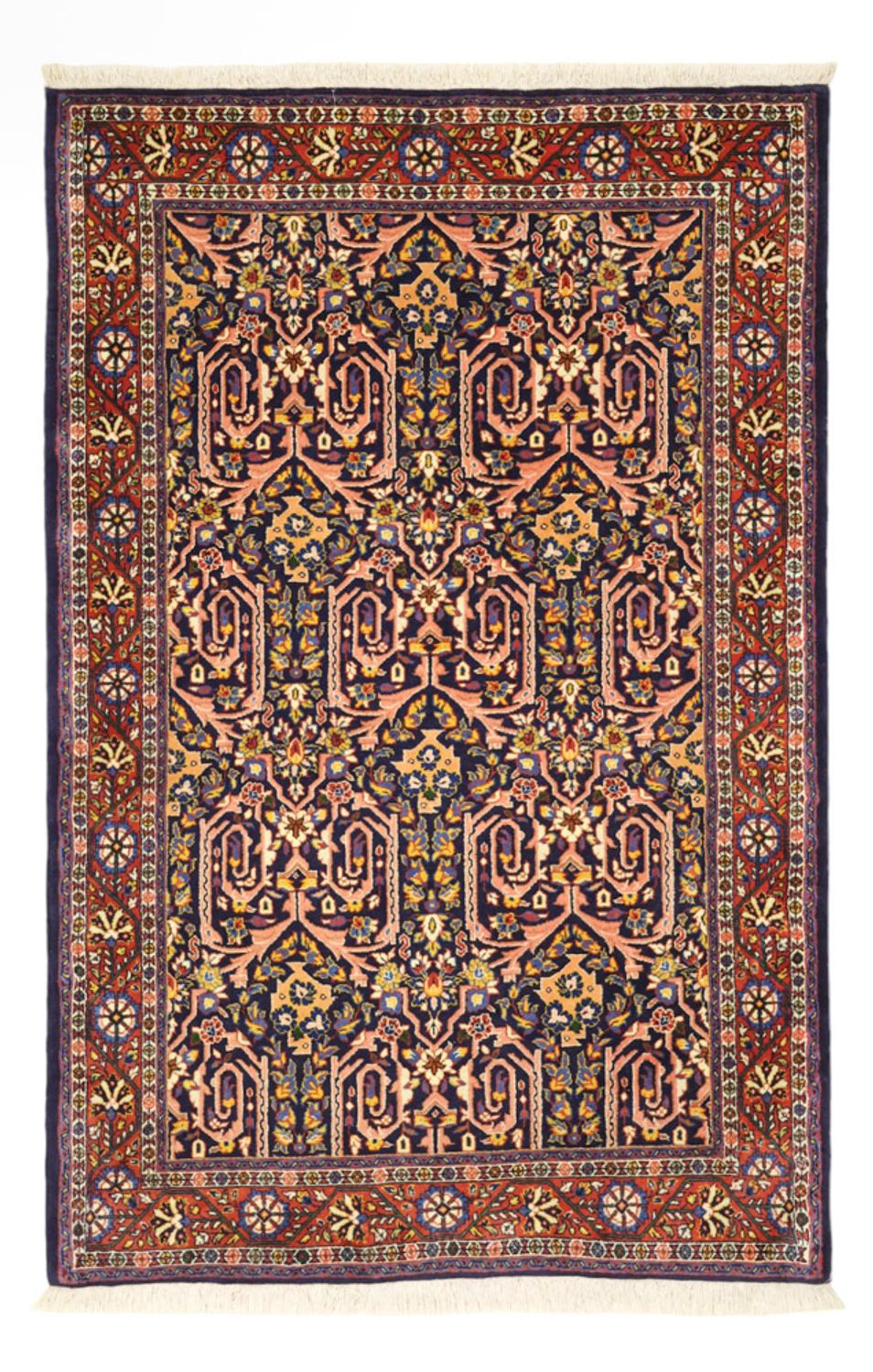 Alfombra persa - Clásica - 158 x 104 cm - rojo oscuro