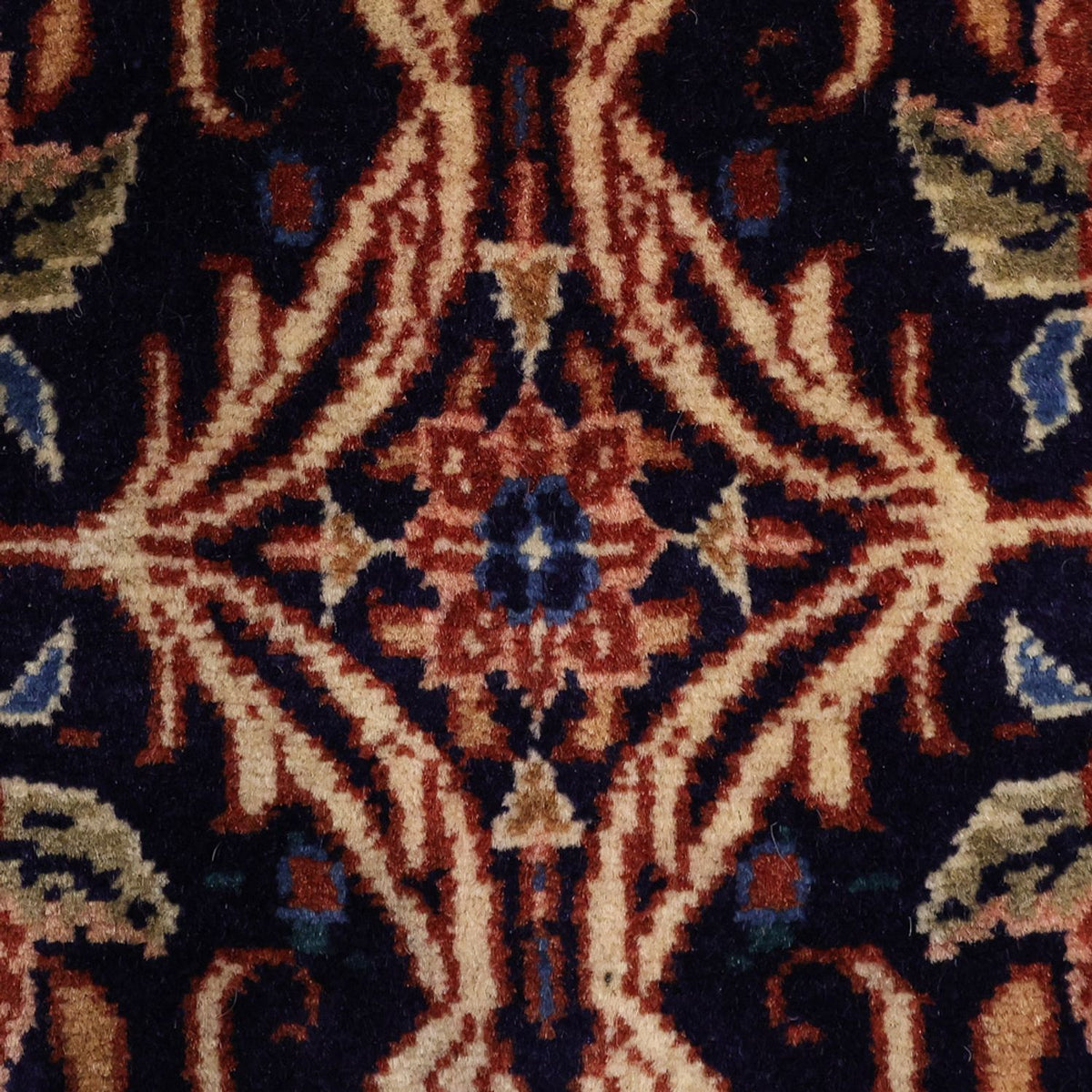 Alfombra persa - Bidjar - Real - 161 x 113 cm - azul oscuro