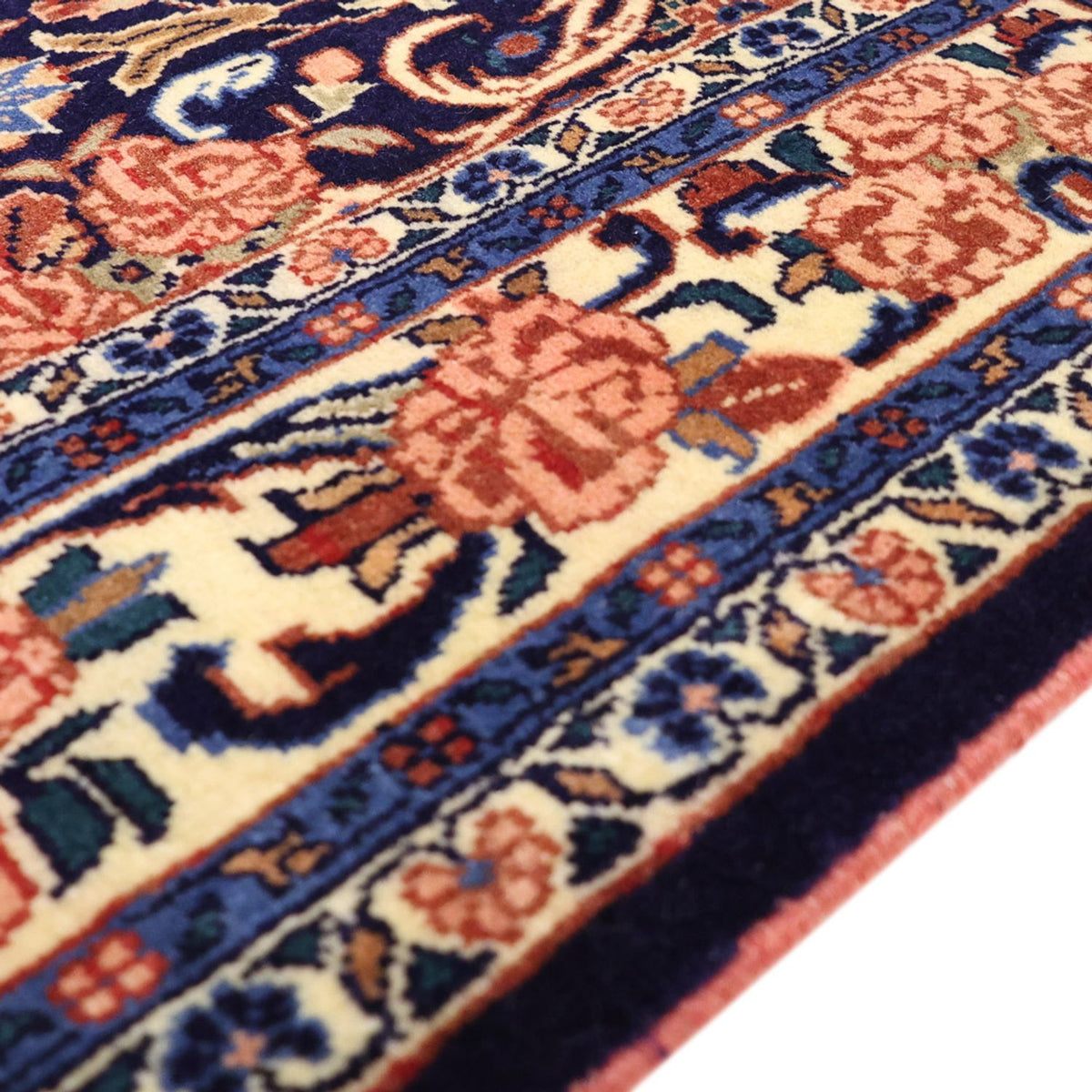 Alfombra persa - Bidjar - Real - 161 x 113 cm - azul oscuro