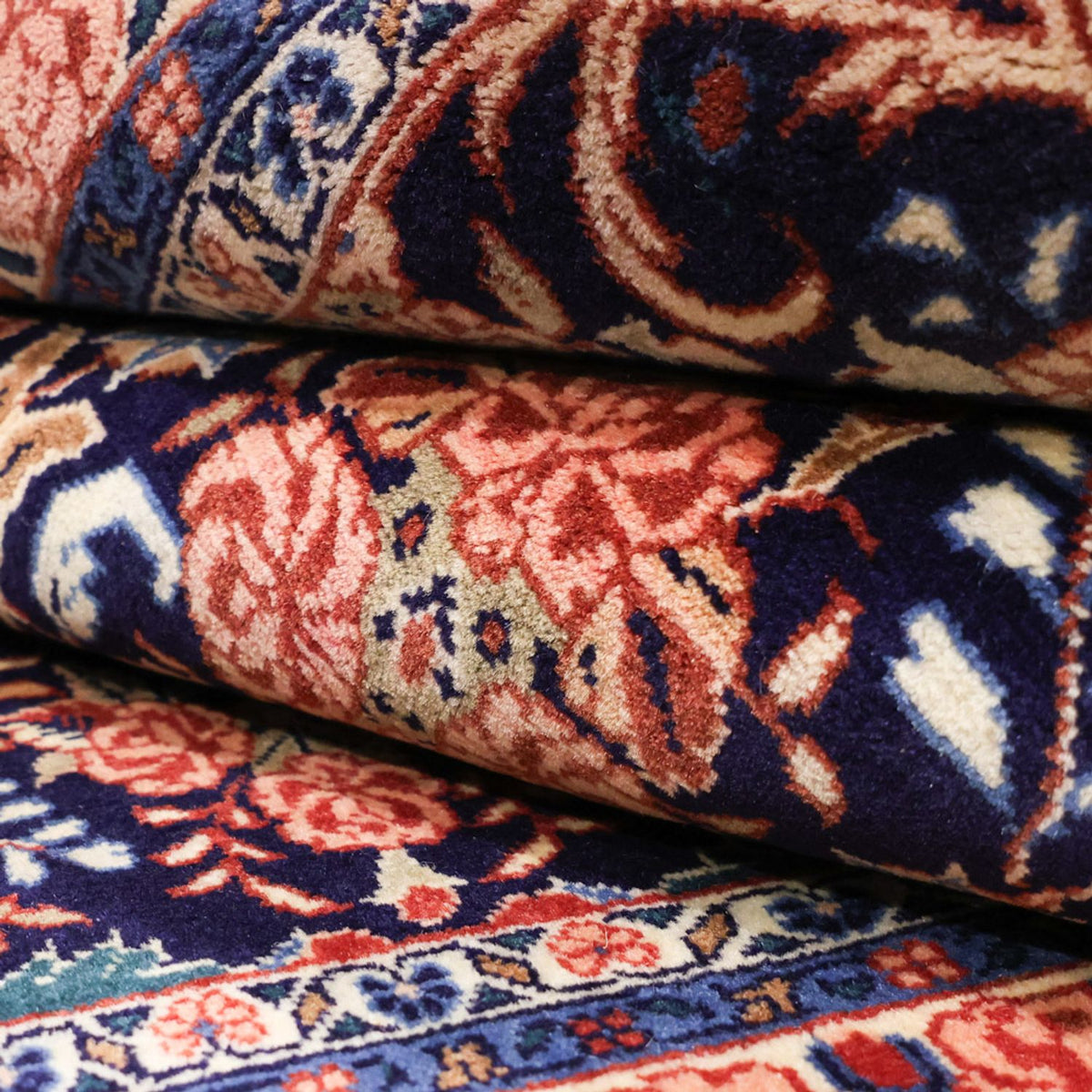 Alfombra persa - Bidjar - Real - 161 x 113 cm - azul oscuro