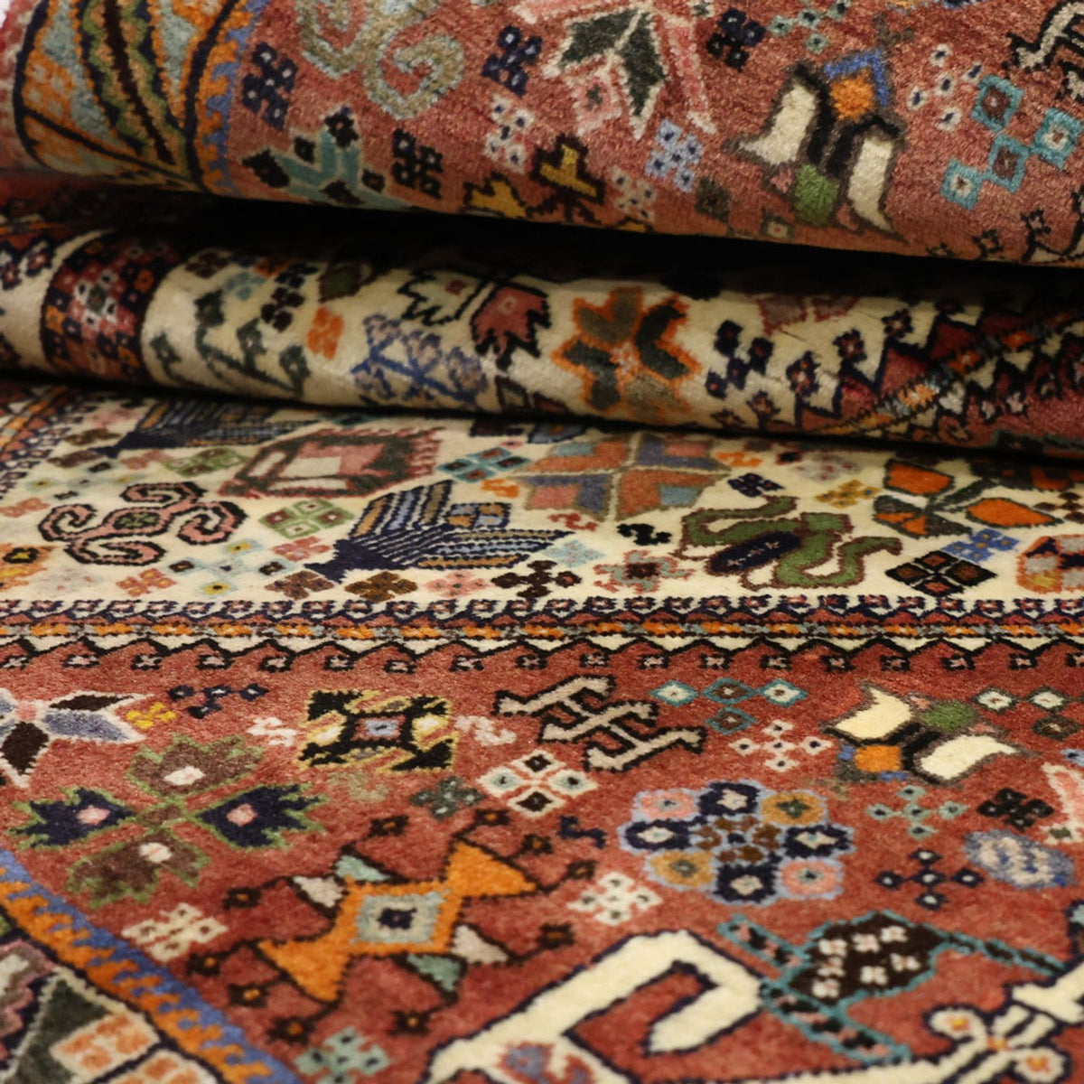 Alfombra persa - Nómada - 147 x 102 cm - multicolor