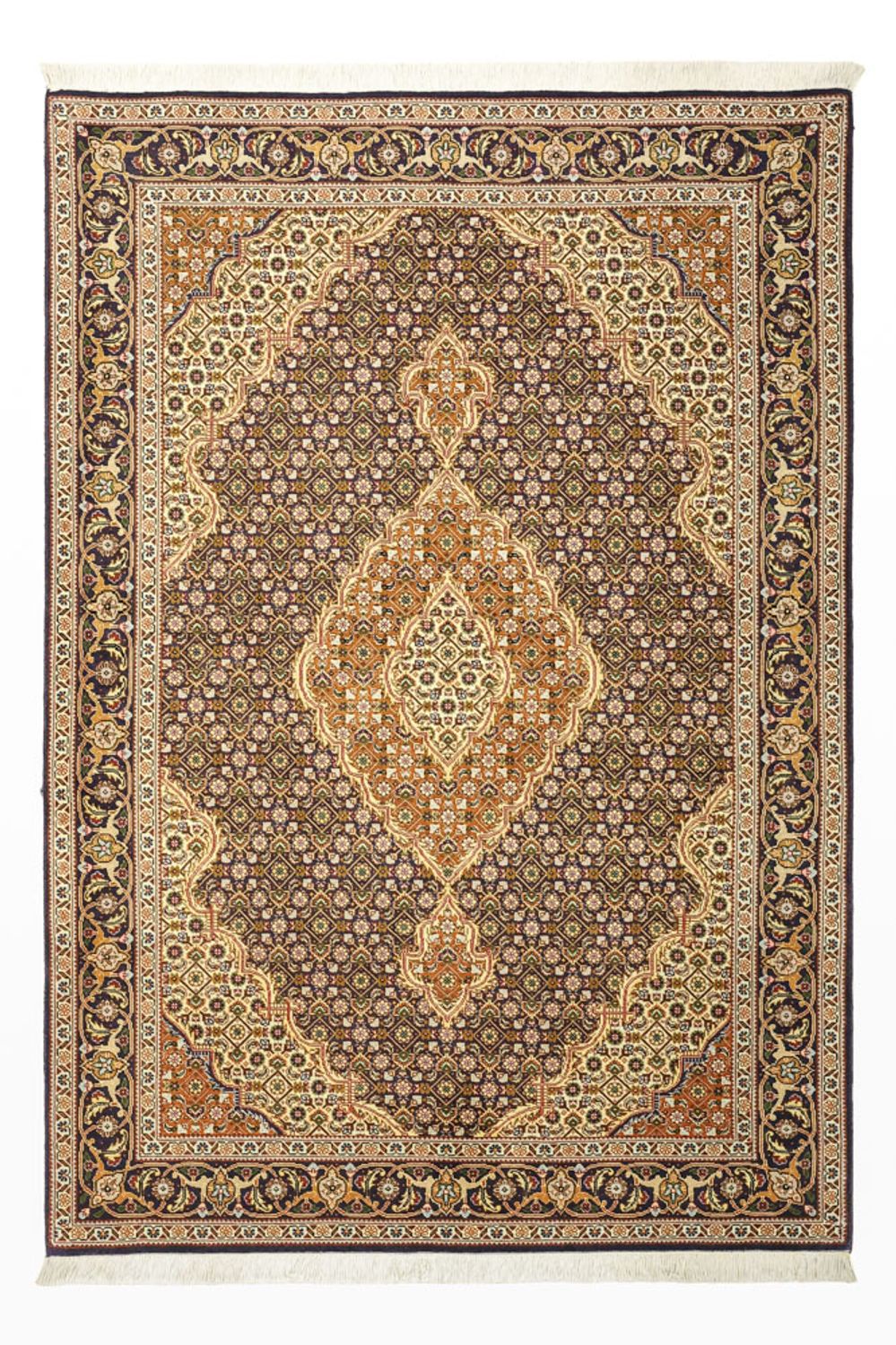 Alfombra Persa - Tabriz - Real - 152 x 104 cm - beige oscuro