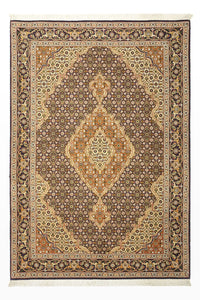Alfombra Persa - Tabriz - Real - 152 x 104 cm - beige oscuro