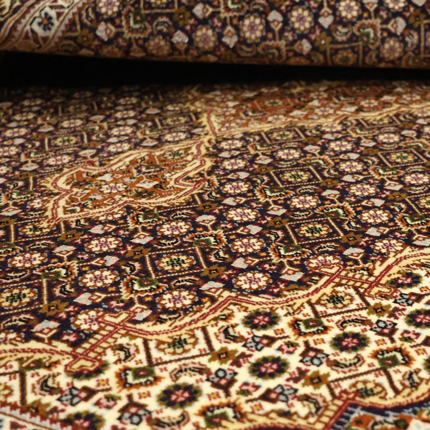 Alfombra Persa - Tabriz - Real - 152 x 104 cm - beige oscuro