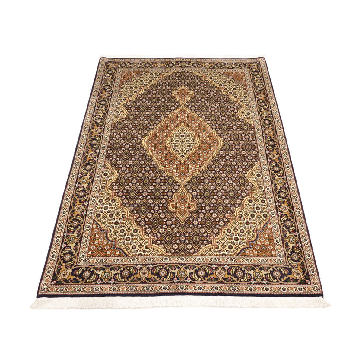 Alfombra Persa - Tabriz - Real - 152 x 104 cm - beige oscuro