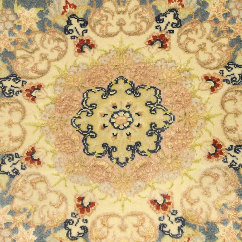 Alfombra Persa - Tabriz - Real - 118 x 81 cm - azul claro