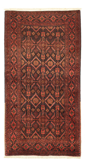 Alfombra de pasillo Alfombra Belutsch - 205 x 105 cm - rojo oscuro