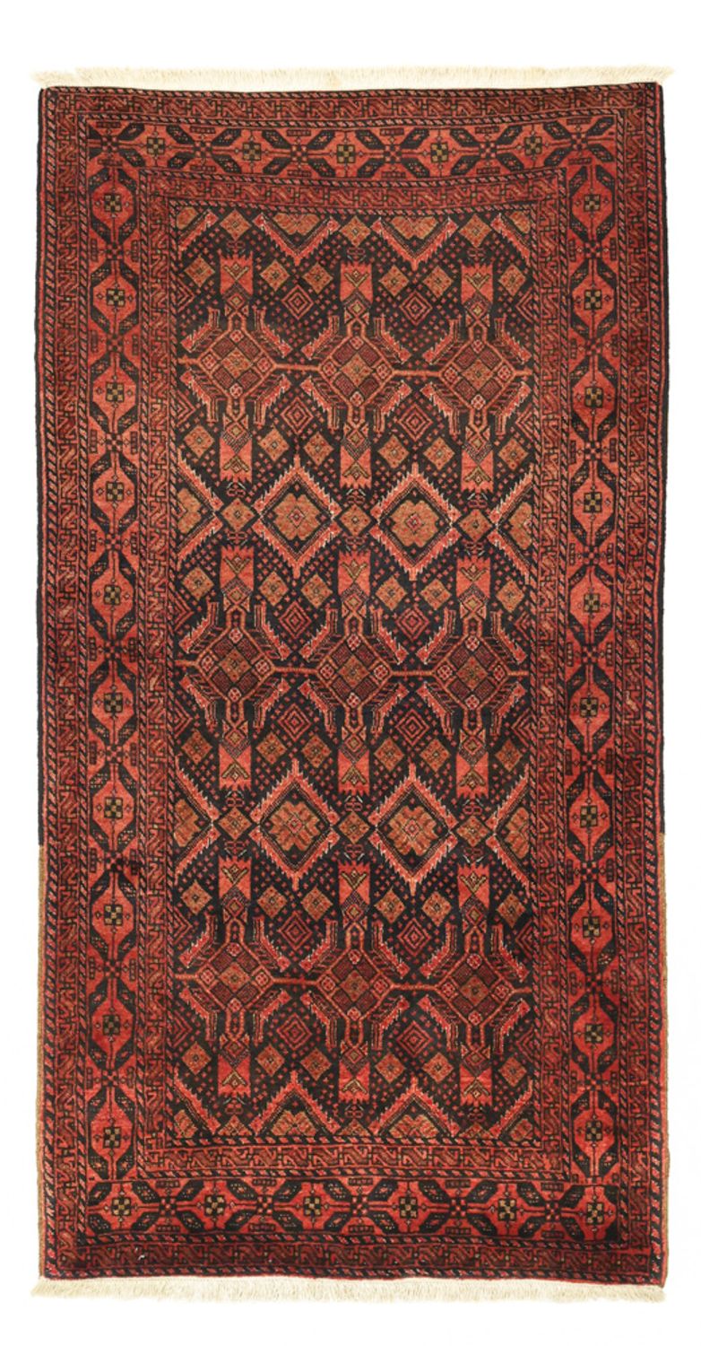 Alfombra de pasillo Alfombra Belutsch - 205 x 105 cm - rojo oscuro