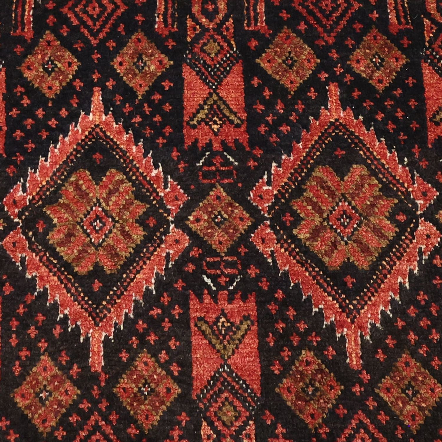 Alfombra de pasillo Alfombra Belutsch - 205 x 105 cm - rojo oscuro