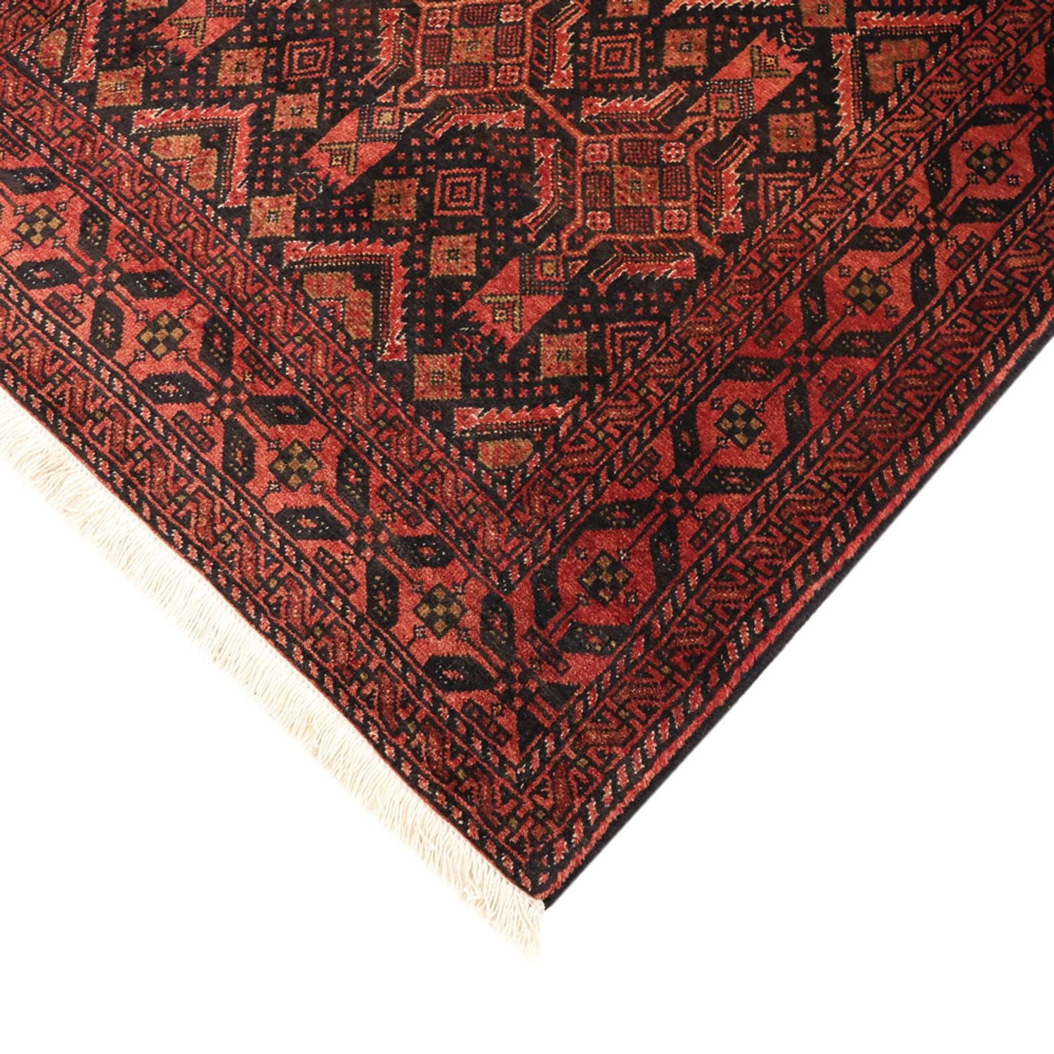 Alfombra de pasillo Alfombra Belutsch - 205 x 105 cm - rojo oscuro