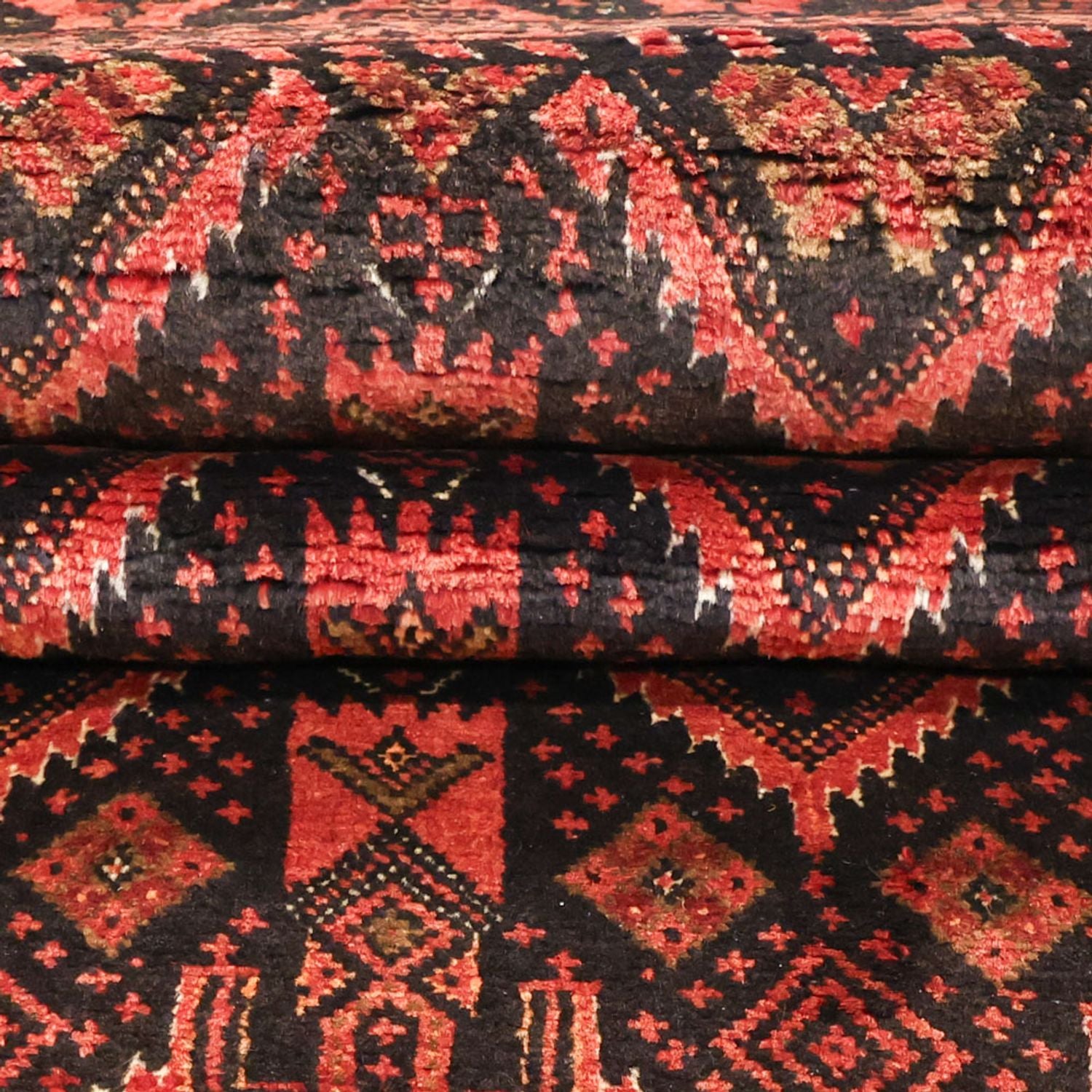 Alfombra de pasillo Alfombra Belutsch - 205 x 105 cm - rojo oscuro