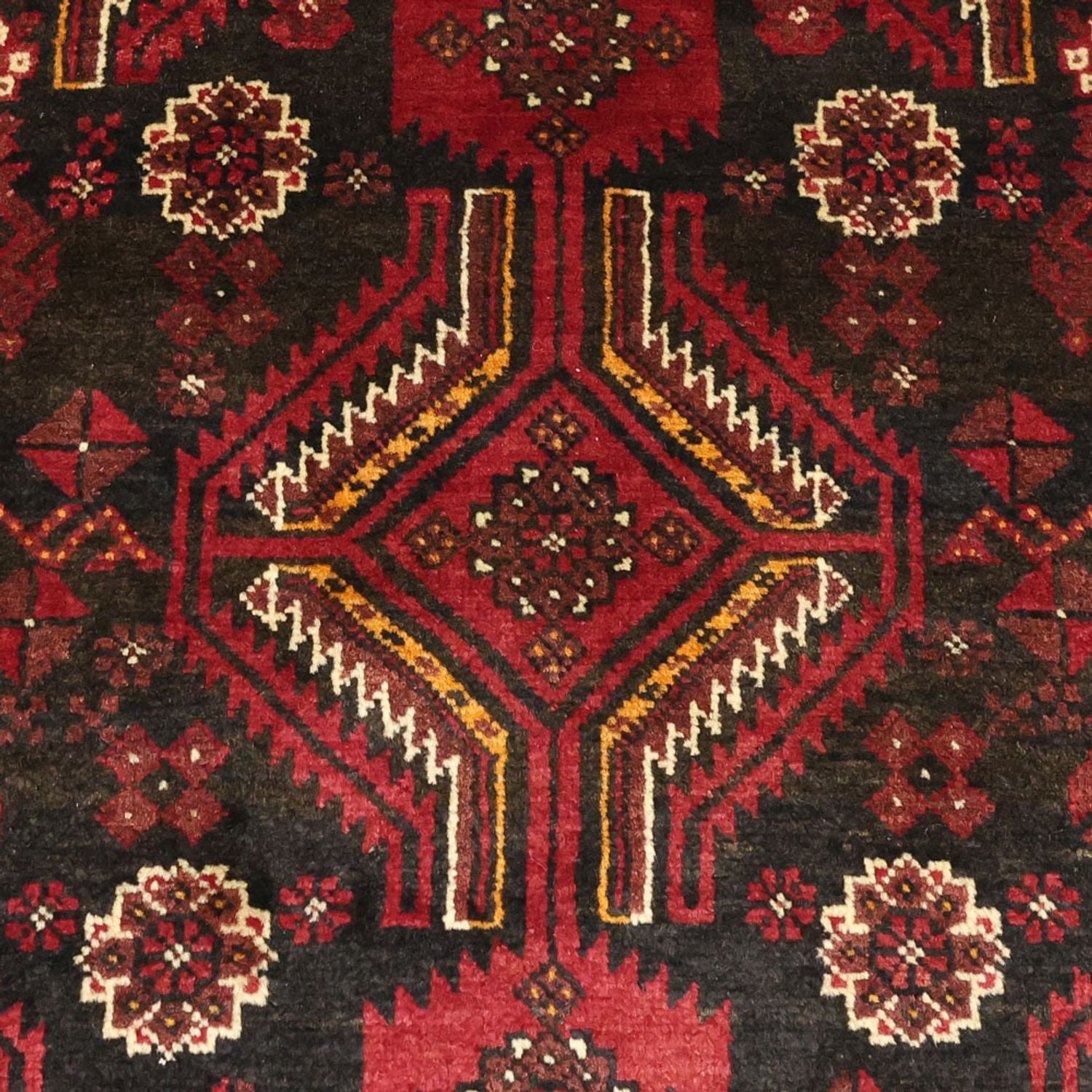 Alfombra de pasillo Alfombra Belutsch - 210 x 105 cm - rojo oscuro
